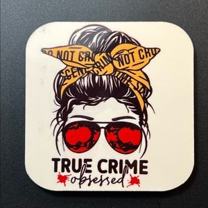 Woman, Messy Bun, True Crime Obsessed, Refrigerator Magnet, New